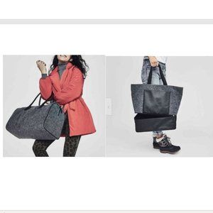 TWO Grey Flannel Totes from DSW including shoe compartment - NEW !